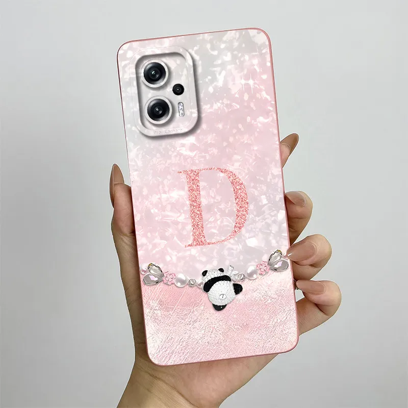 Para Xiaomi Poco X4 GT funda X 4 GT lindo Panda letras paquete completo mate anticaída funda protectora suave para Poco X4GT funda de teléfono - imagen 4