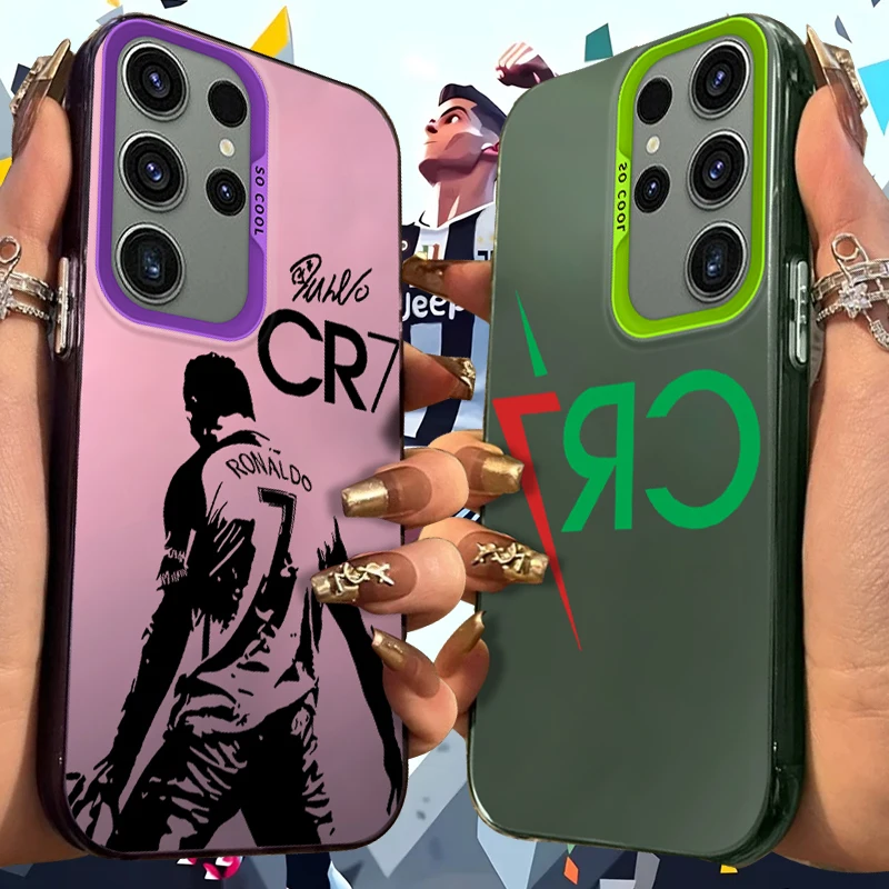 CR7 funda esmerilada para Samsung Galaxy A36 A35 A34 A32 A30 A26 A25 A24 A23 A22 5G 4G A20 A16 A15 A14 A13 A12 cubierta dura acrílica