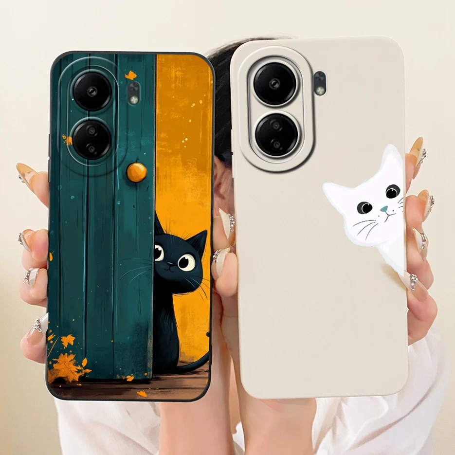 Para Xiaomi Redmi 13C 4G funda PocoC65 lindo dibujos animados nuevo caramelo pintado funda de silicona suave para Xiaomi Poco C65 Redmi13C Fundas - imagen 5