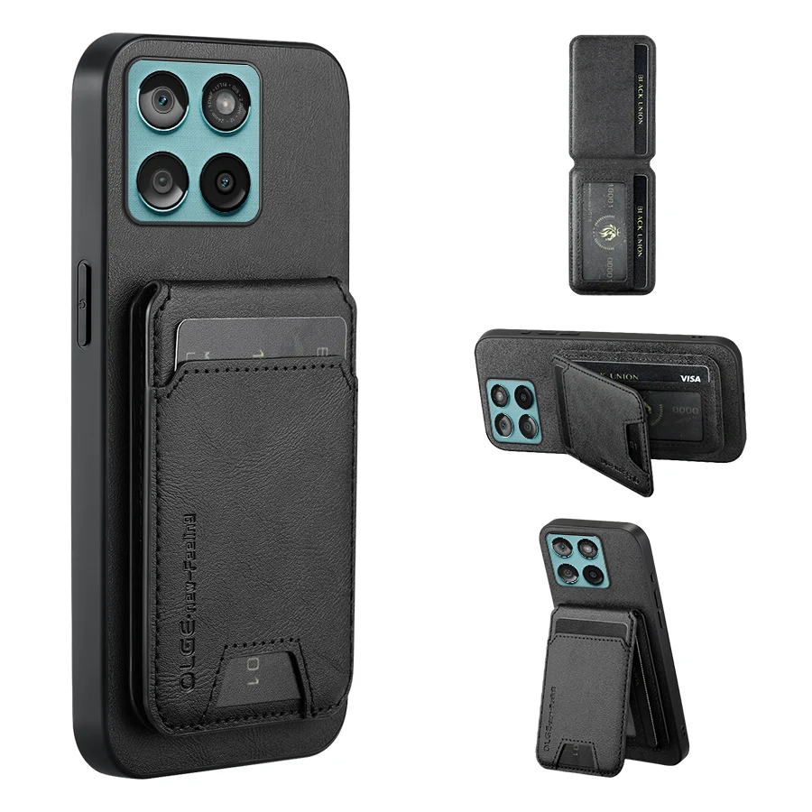 Funda tipo billetera con tarjetero para Motorola Moto Edge 60 Pro Fusion 60S Stykus, funda magnética de cuero con soporte Mag-safe, Fundas suaves - imagen 5