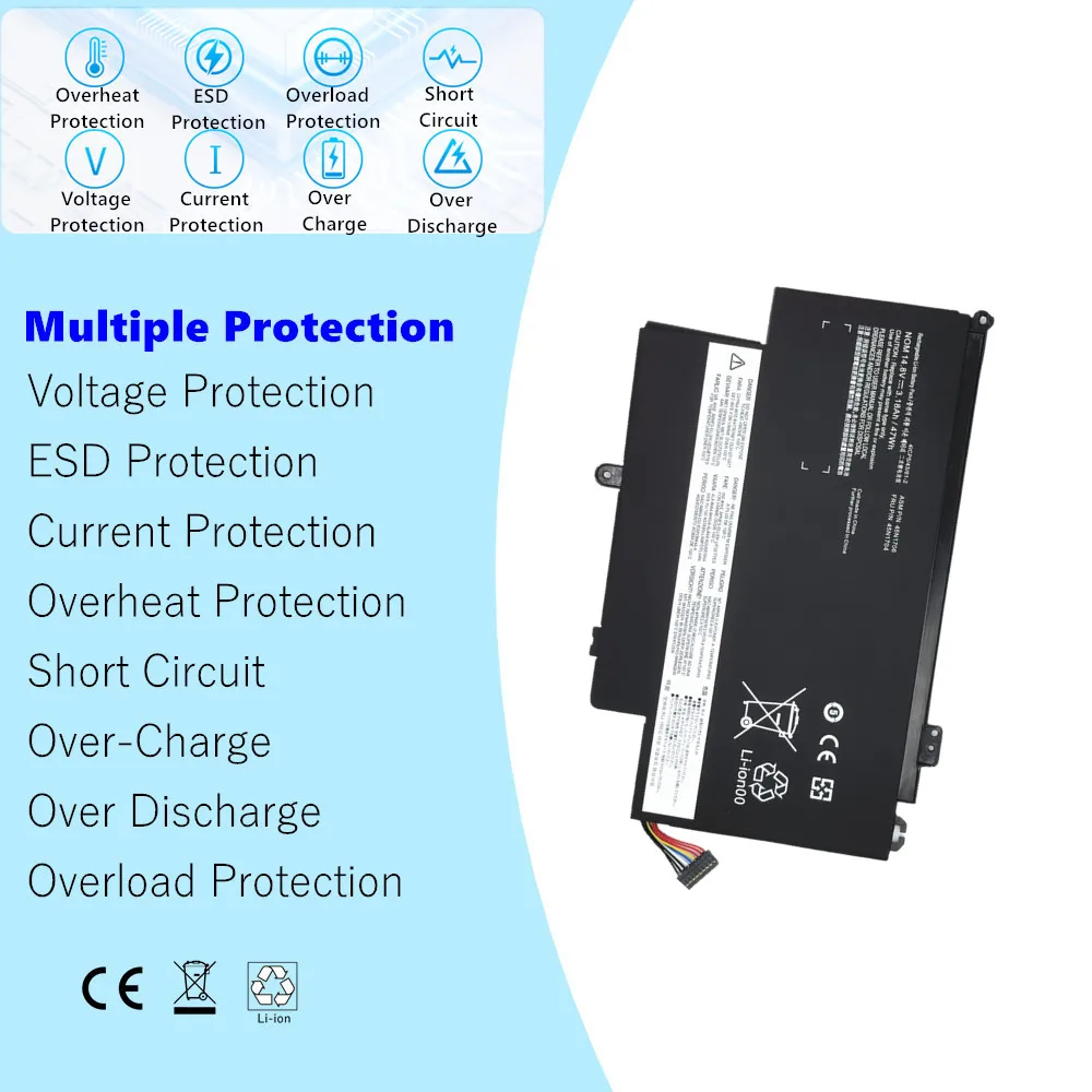 45N1706 14,8 V 47WH batería del ordenador portátil para Lenovo ThinkPad 12,5 "S1 Yoga Series 45N1705 45N1704 45N1707 - imagen 5