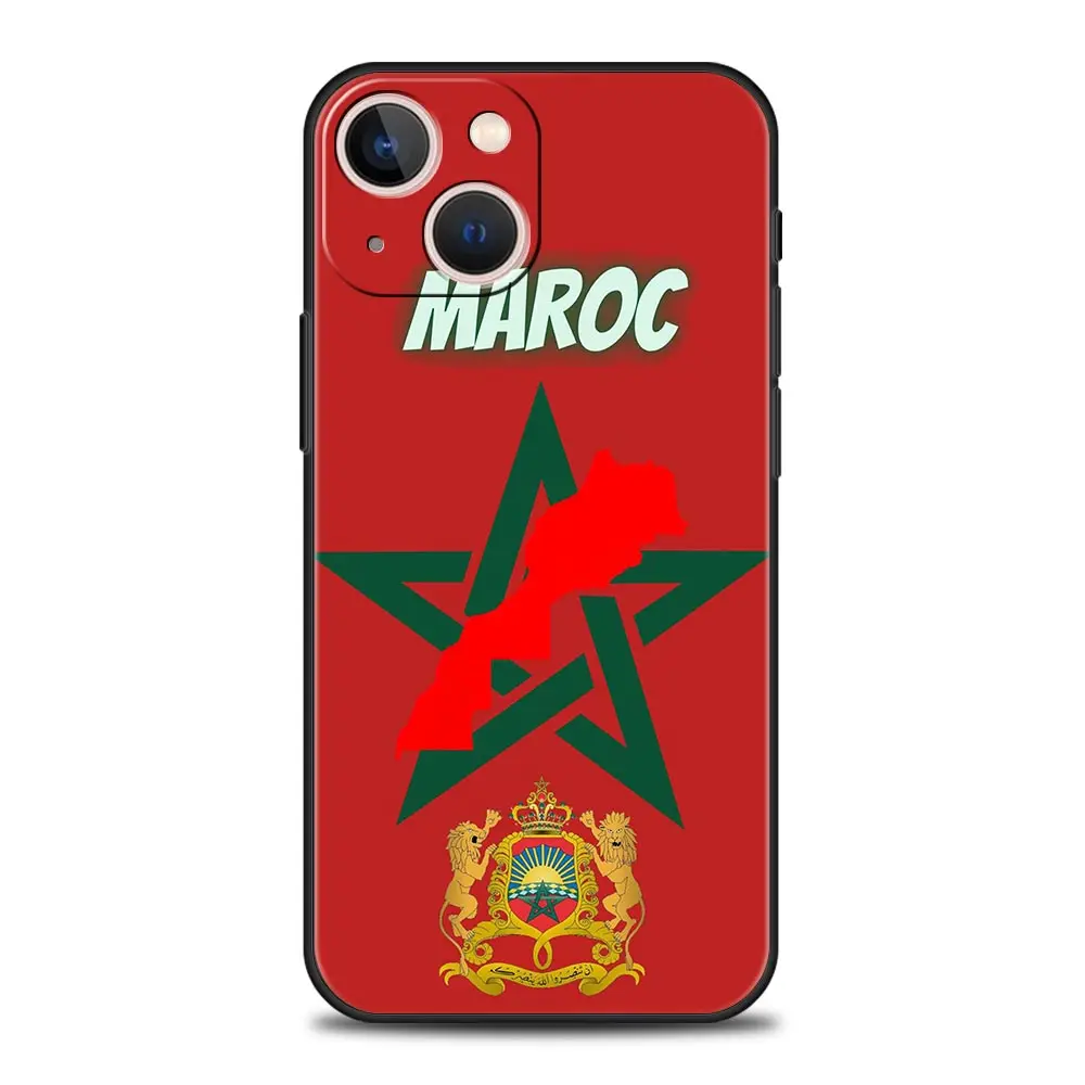 Funda de teléfono con pasaporte Maroc Marruecos con bandera marroquí para iPhone 16 13 15 14 12 11 Pro MAX XR X SE XS 7 8 Plus, funda suave de TPU - imagen 3