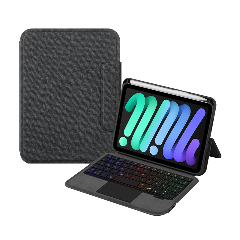 Funda con teclado mágico HUWEI para iPad Mini 7 2024 A17 pro 8,3 "Mini 6 5 4 funda con teclado para iPad Mini 7a 6a 5a 4a generación - imagen 5