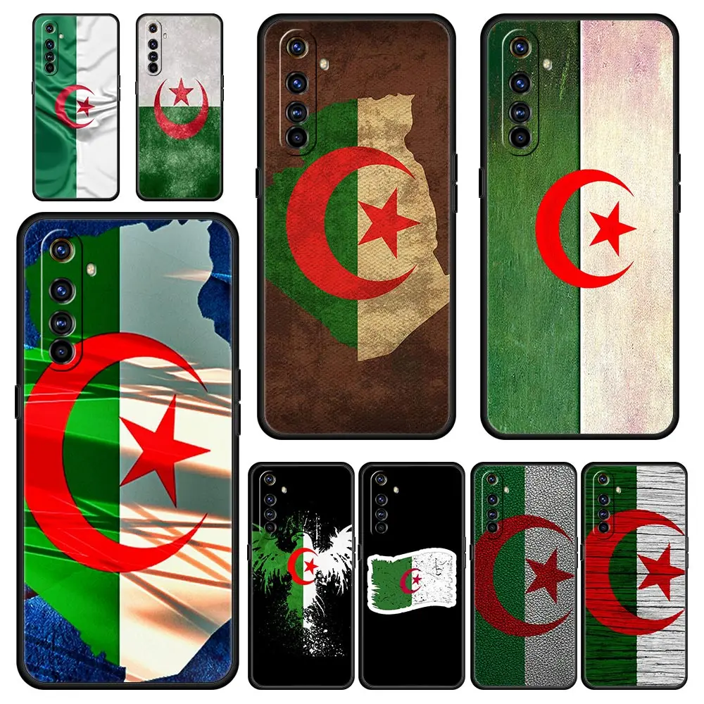 Para Realme GT Neo 2 3 3T 5 funda de teléfono para Realme 12 11 5G 10 9 8 5G 7 6 GT5 GT3 GT2 Pro Plus C21 C11 C25 C35 funda bandera de Argelia