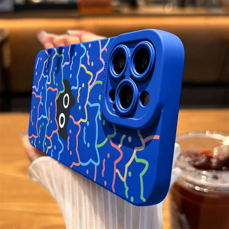 Funda de teléfono con estampado de gato negro para Samsung A56 5G, fundas Galaxy A36 A16 A35 A55 A34 A54 A53 A33 S25 Ultra S24 FE S23 Plus S22 - imagen 2