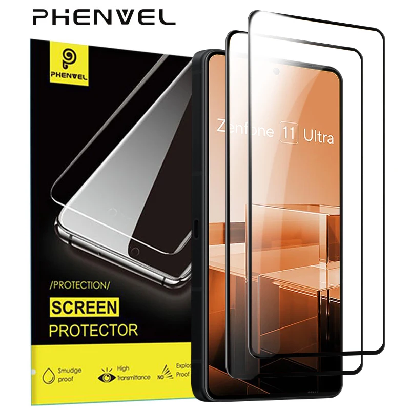 Vidrio Protector OLEOFÓBICO para Asus Zenfone 11, cubierta Ultra completa, Protector de pantalla para Zenfone11, película Ultra templada - imagen 2