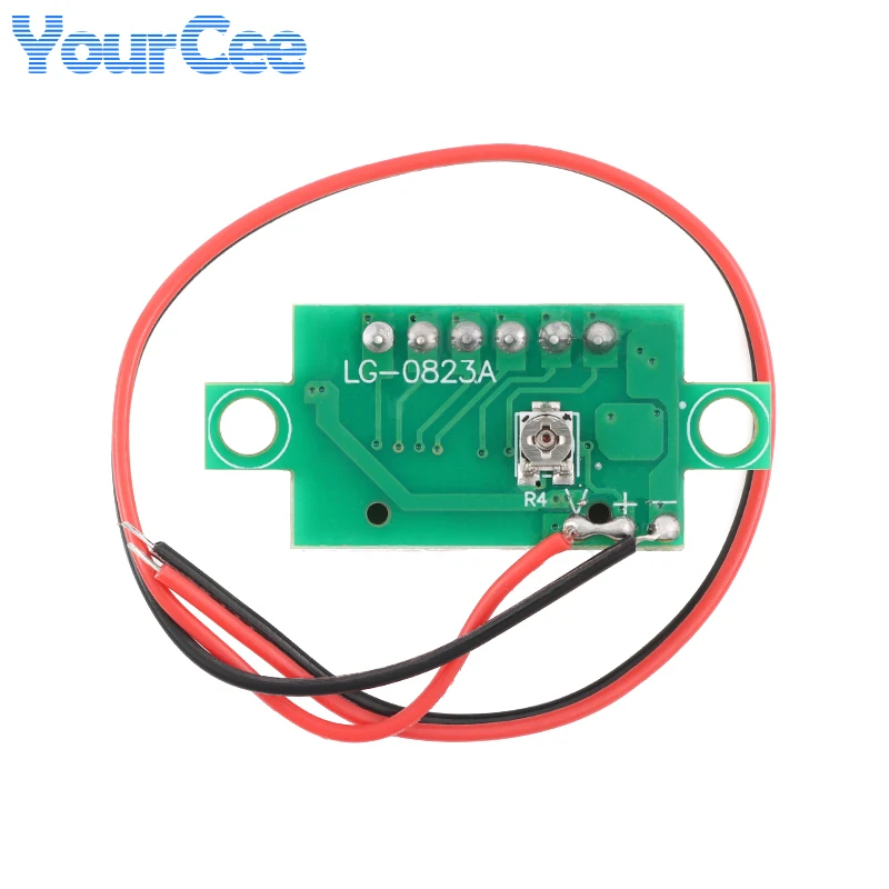 2 uds 0,36 pulgadas DC pantalla LED voltímetro Digital medidor de voltaje Auto alimentación del coche 2 cables DC2.5-36V 3 cables DC0V-99V con calibración - imagen 5