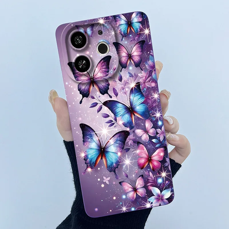 Para Tecno Spark 30C 5G funda KL8H moda simplicidad funda Floral Coque para Tecno Pop 9 5G KL4 funda de teléfono Spark30C 5G Fundas suaves - imagen 5
