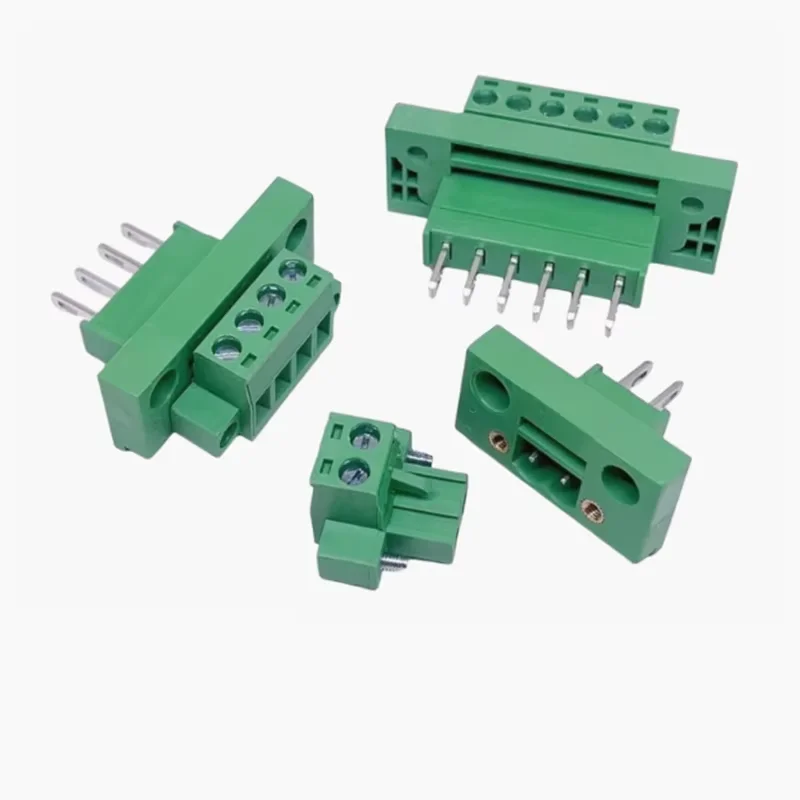 2EDGWB 5,08mm paso a través de la pared tornillo bloque de terminales conector de cable 2P3P4P5P6P7P-16P conector de clavija de Terminal de pared de mamparo enchufable - imagen 3