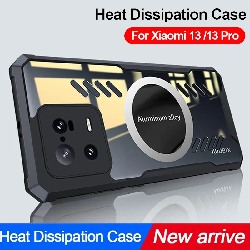 Para Xiaomi 13 14 Pro funda transparente de disipación de calor para Xiaomi Mi 13 12 11 Pro 12X POCO F3 F4 GT Redmi K40 K50 K60 Pro - imagen 2