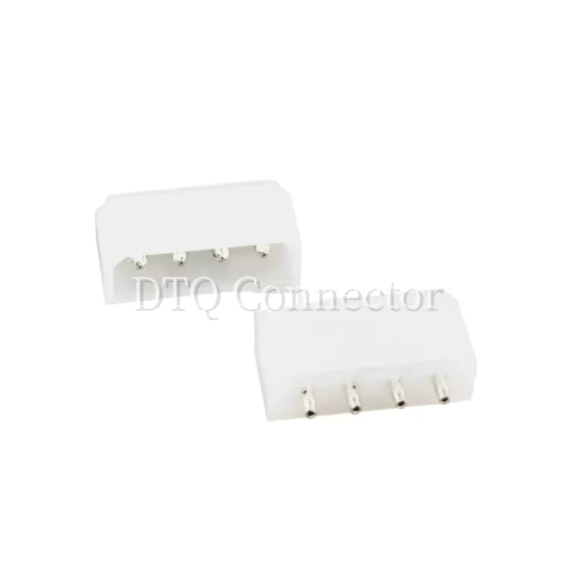 Aguja hueca recta para Pc, conector de alimentación Ide Atx, 10 piezas, 5,08mm Molex, blanco grande, 4p, 4d, hembra