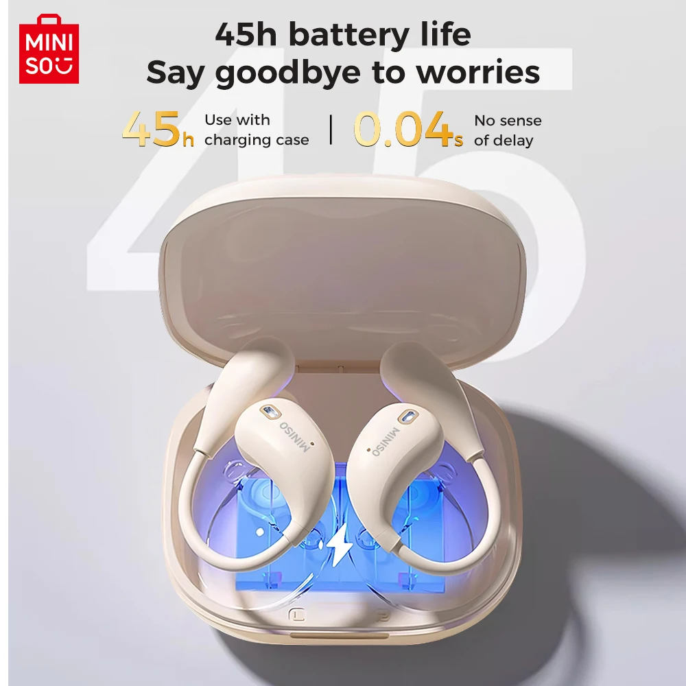 MINISO M95 TWS Bluetooth 5,4 auriculares deportivos con micrófono Ture auriculares inalámbricos batería de larga duración IPX5 a prueba de polvo e impermeable - imagen 4