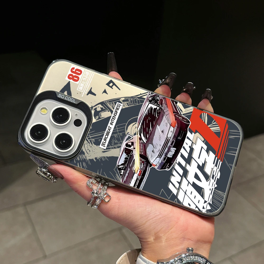 Funda de teléfono inicial D AE86 para Samsung Galaxy S25 S24 S23 S22 S21 FE S20 Ultra Plus 5G Note 20 10 cubierta dura plateada mate - imagen 4