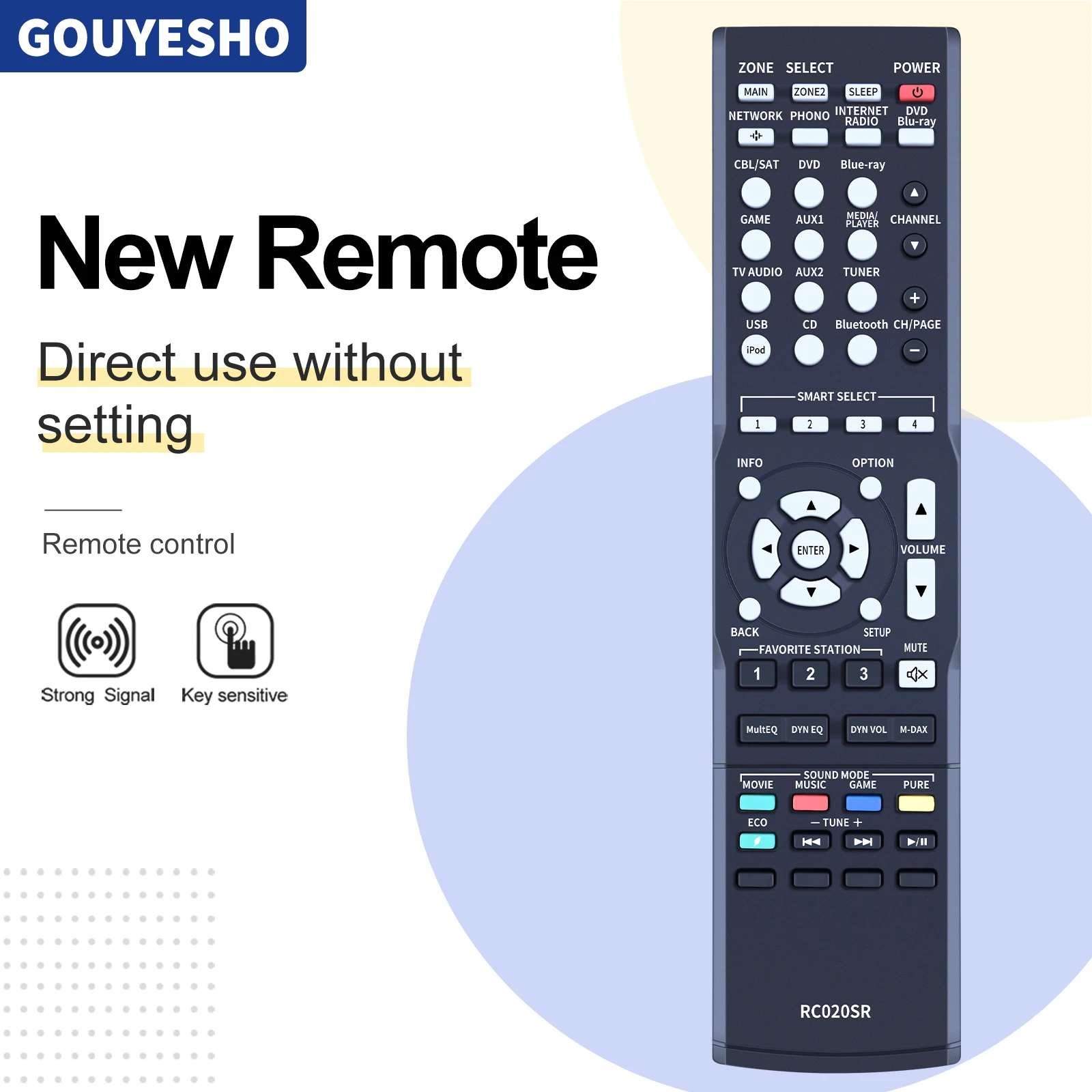 Nuevo control remoto RC020SR apto para receptor AV MARANTZ NR1403 NR1504 NR1505 NR1502