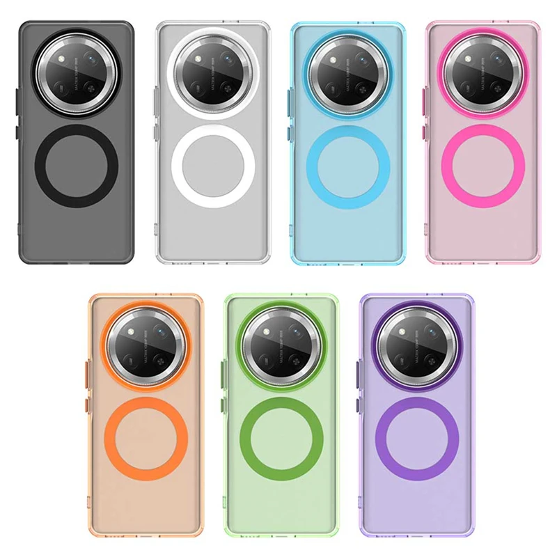 Para Honor X9C funda Huawei Honor X9C Capa trasera transparente carga inalámbrica anular magnético mate claro Fundas Honor X9C - imagen 3