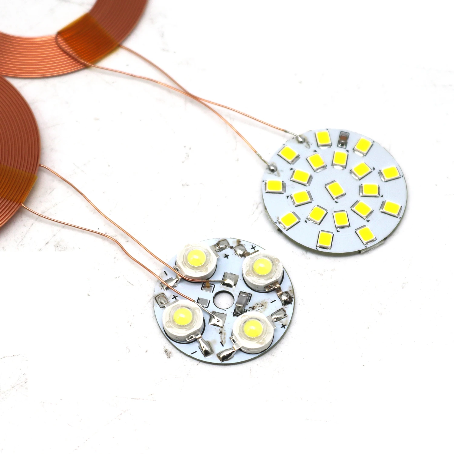 Fuente de alimentación inalámbrica, lámpara de luz receptora, bobina LED W, transmisor DIY, bobina de inducción, lámpara de levitación magnética Maglev - imagen 2