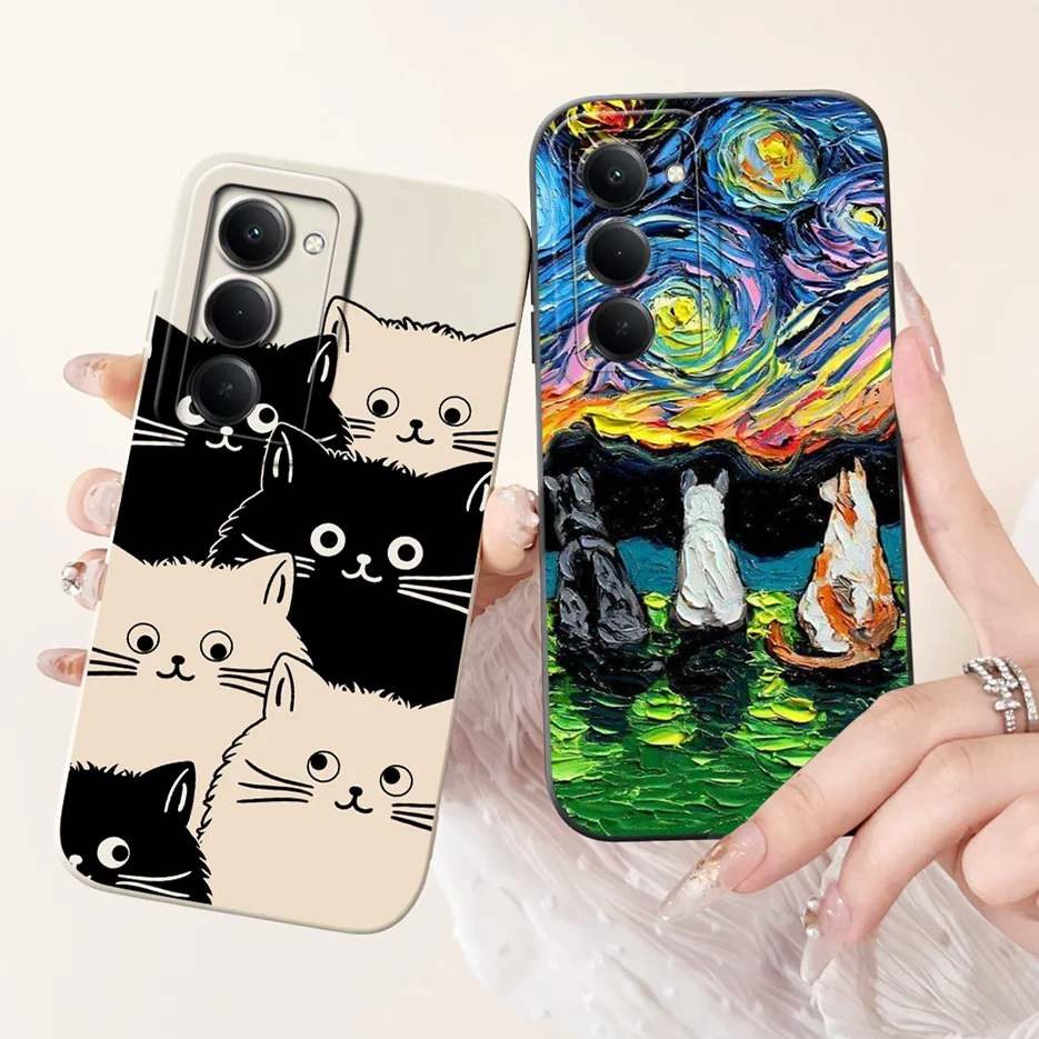 Para Xiaomi Redmi 15 4G funda Redmi15 5G lindo gato astronauta cubierta de dibujos animados 6,9 ''fundas de teléfono de TPU suave para Xiaomi Redmi 15 5G Fundas - imagen 2