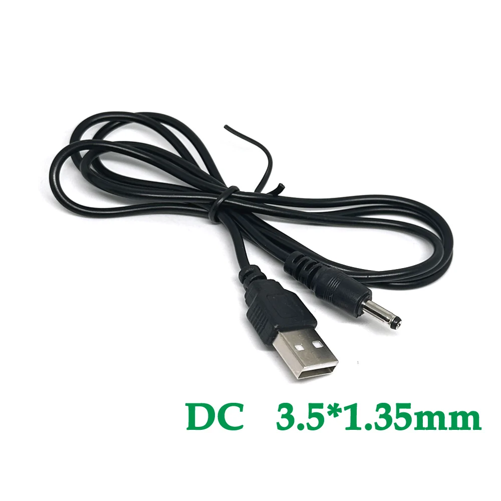 USB2.0 a DC 3,5*1,35mm hembra 2,1X5,5mm 2,5X5,5mm DC fuente de alimentación enchufe Jack Cable de extensión cables de conector