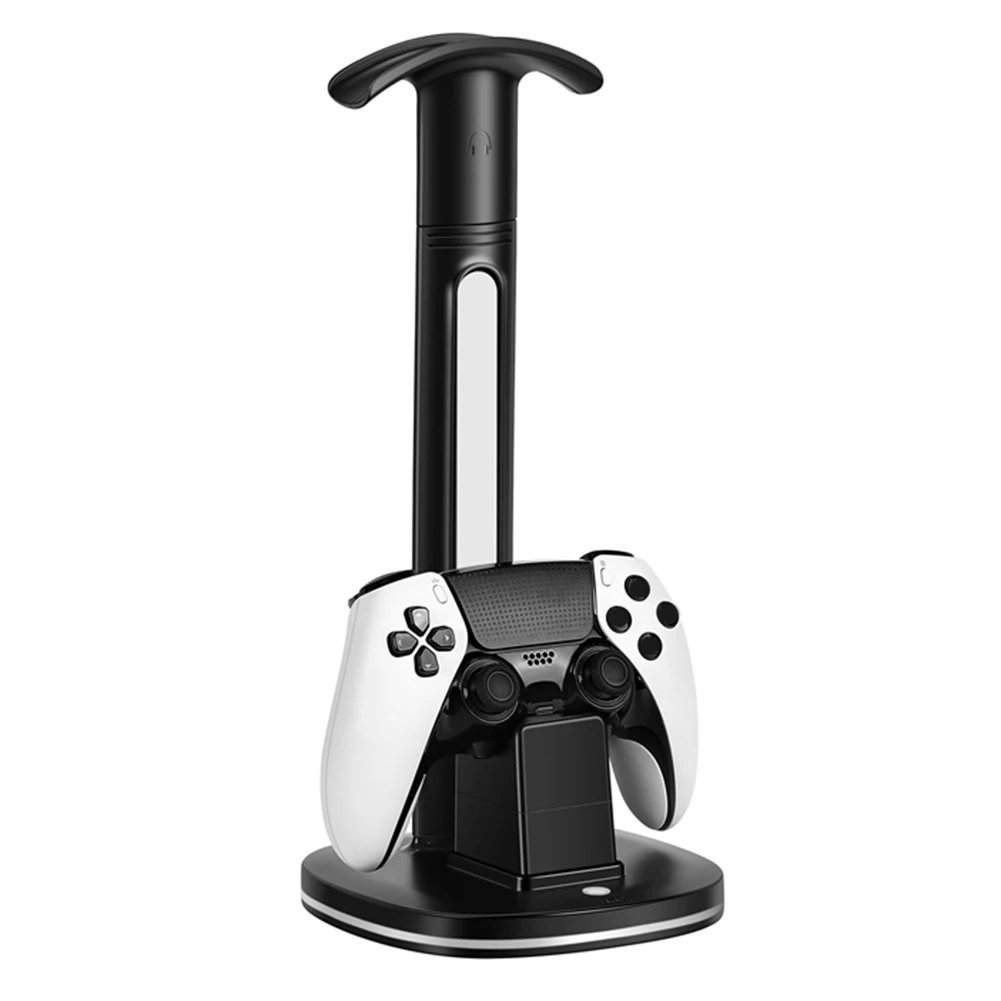 Estación de carga para mando de PS5/PS4/Xbox/Switch Pro con luz LED, Base de carga para mando de juego, soporte de pantalla para auriculares, USB 2,0 - imagen 5