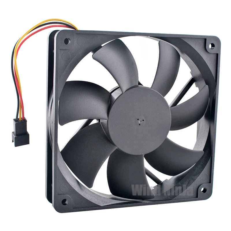 Ventilador de refrigeración SFF12B para chasis, fuente de alimentación de CPU, 12cm, 120mm, 120x120x25mm, DC12V, 0.13A, 3 pines, 1500rpm - imagen 2