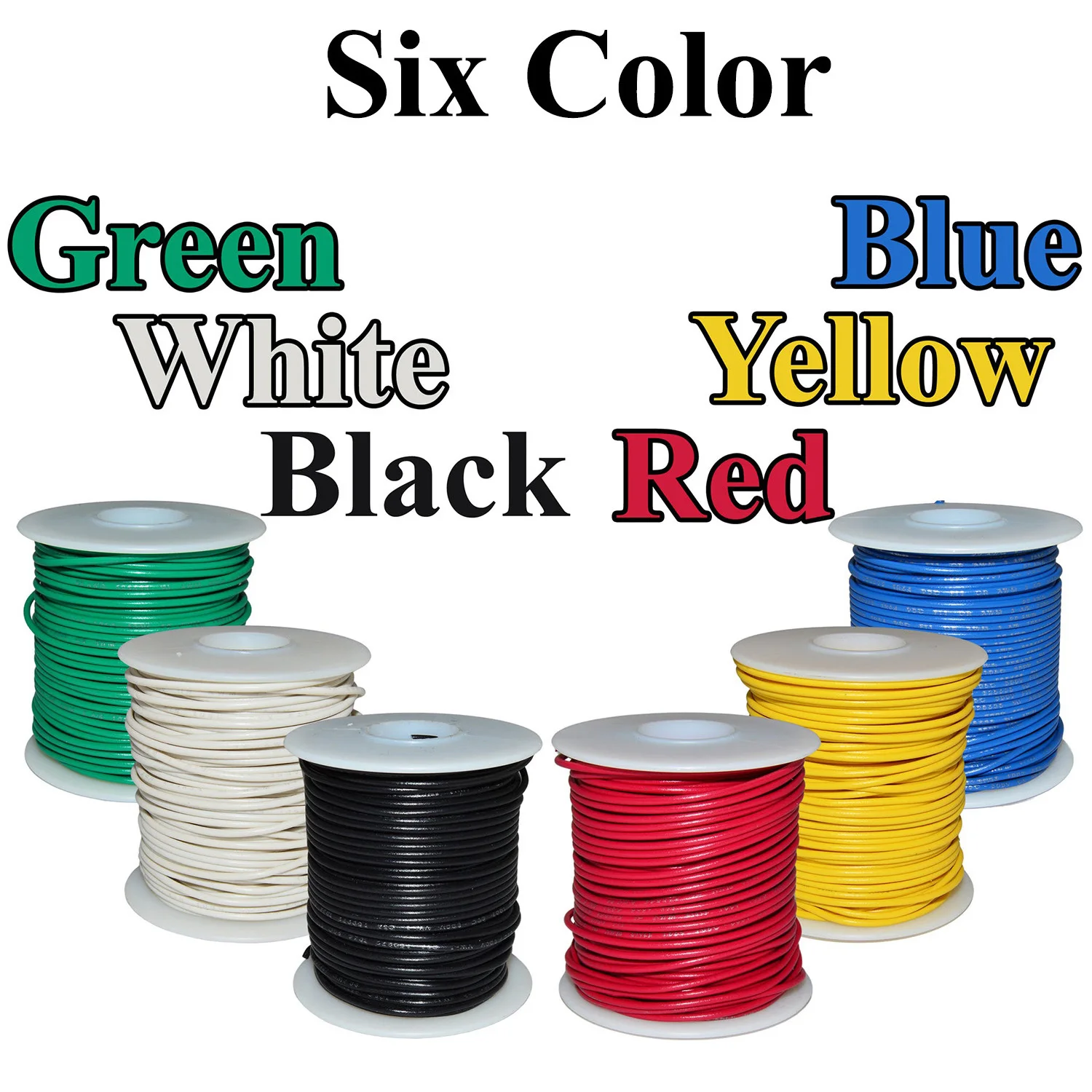 6 carretes en una caja 12-14-16-18-20-22-24-26-28-30 Cable eléctrico trenzado de silicona AWG Kit de cables de conexión de cobre estañado calibre 18 - imagen 2