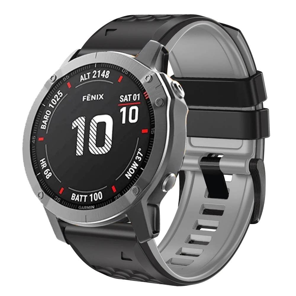Correa de silicona para reloj Garmin Fenix, pulsera de 22/26mm, 7, 7X Pro, 6, 6X Pro, 5, 5X Plus, Epix Pro Gen 2 - imagen 2