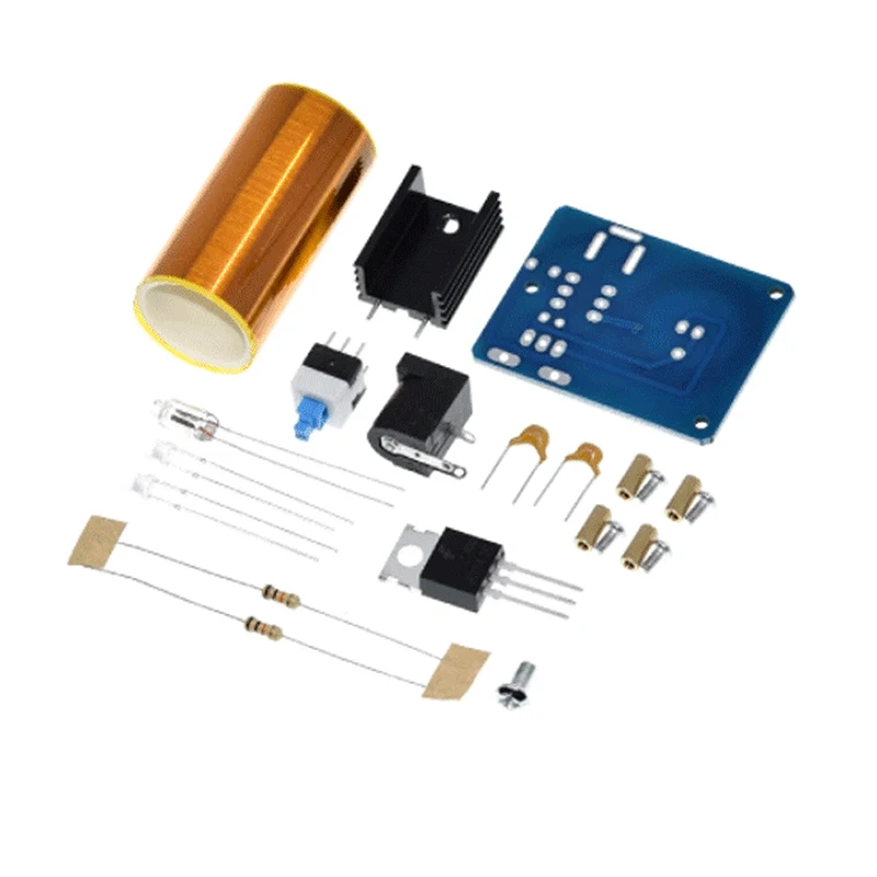 Kit de Mini bobina Tesla BD243, accesorios mágicos, piezas de bricolaje, tecnología de luces vacías, electrónica Diy BD243C, Mini módulo de bobina Tesla DIY - imagen 5
