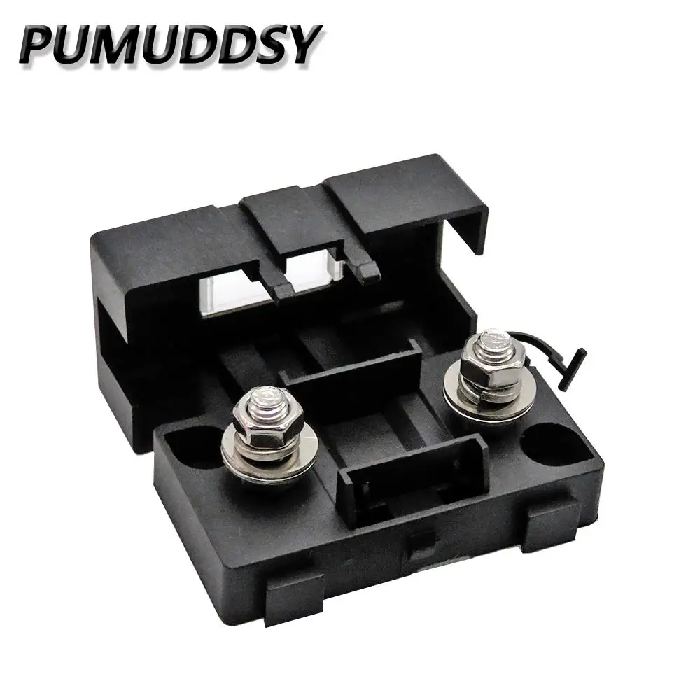 1 Uds 52x27,5mm ANS-8 tipo de enchufe de horquilla de trompeta soporte de fusible placa de seguridad Base portador de coche caja de fusibles tipo perno