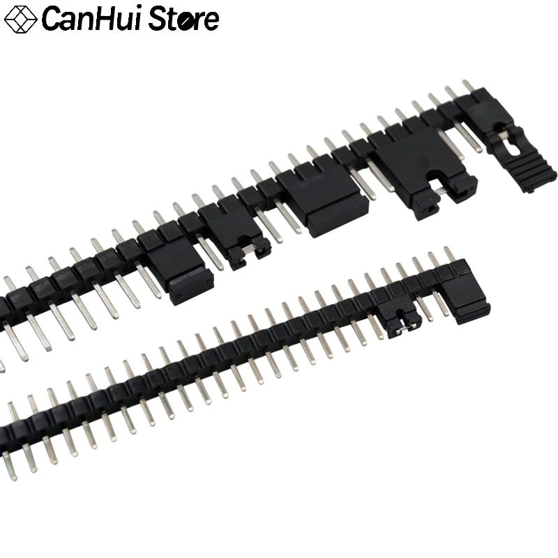 10 - 100pcs 1,27mm 2,0mm 2,54mm 5,08mm saltador tapa pin bloque de circuito placa de circuito PCB placa de circuito de una sola fila conector de aguja de cobre masculino