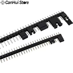 Conector de pines macho PCB una fila – jumper tapa aislante cobre