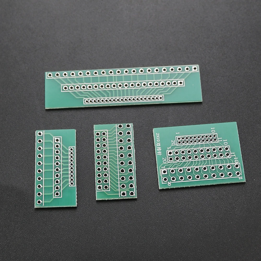 Convertidor de placa de transferencia de paso de 1,27mm, 2,0mm y 2,54mm, placa adaptadora PCB PCI de doble fila individual, 10 pines, 20 pines, 1 Uds. - imagen 2