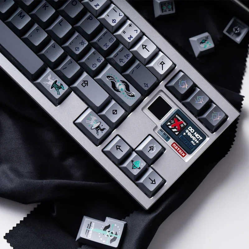 Teclas plateadas secretas Frontier originales Pbt 176 teclas personalizadas para teclado mecánico Cherry Wooting ROG, accesorios para Pc - imagen 3