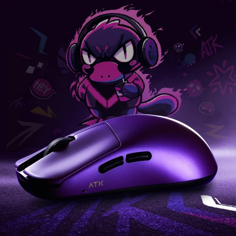 ATK Duckbill Ultra Gaming Mouse inalámbrico Paw3950 Ultra modo Dual ergonómico Esports Mouse 8000HZ NÓDICO 54H20 ratones ligeros
