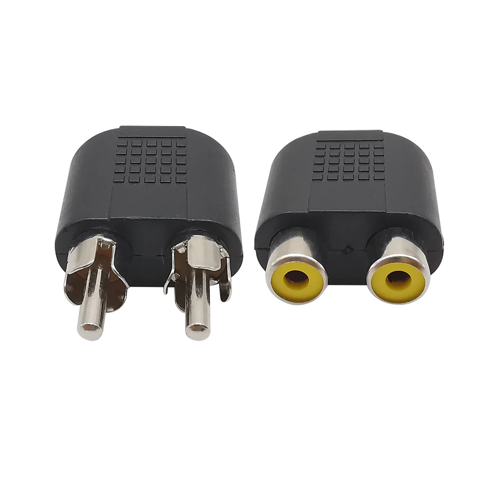Adaptador de Conector estéreo para altavoz, convertidor de Audio, 1 piezas, 3,5mm, enchufe hembra a 2X RCA macho - imagen 3