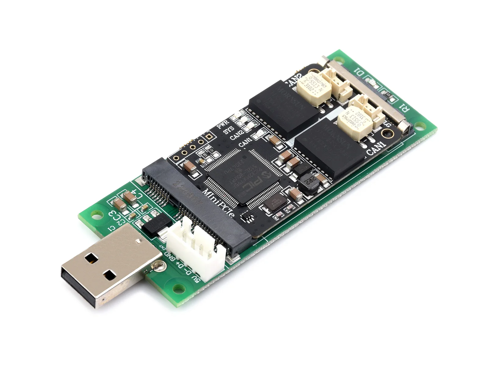 2-CH CAN MiniPCIe, interfaz MiniPCIe a tarjeta CAN de 2 canales, admite la función de de decodificación y análisis de múltiples protocolos CAN - imagen 5