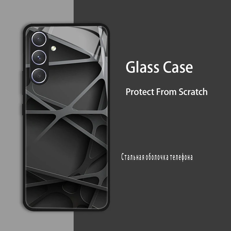 Para Samsung A35 A55 A15 A25 5G funda de vidrio templado duro a prueba de golpes Coque parachoques para Samsung Galaxy A55 funda protectora - imagen 5