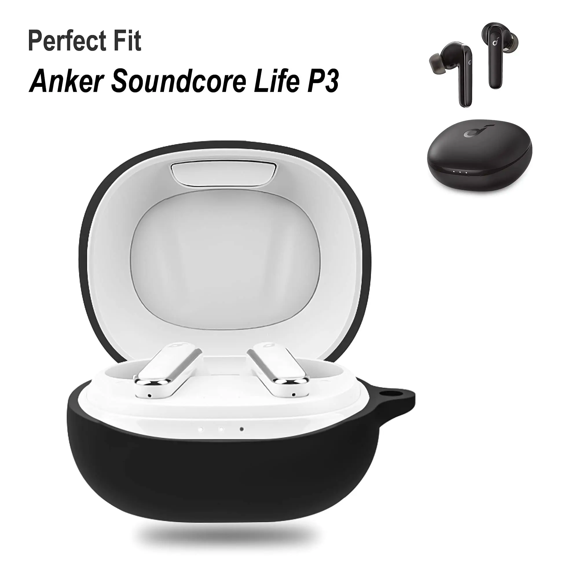 Anker-funda de silicona para auriculares Soundcore Life P3, protector a prueba de polvo, inalámbrico, Bluetooth, cubierta suave para TWS - imagen 3
