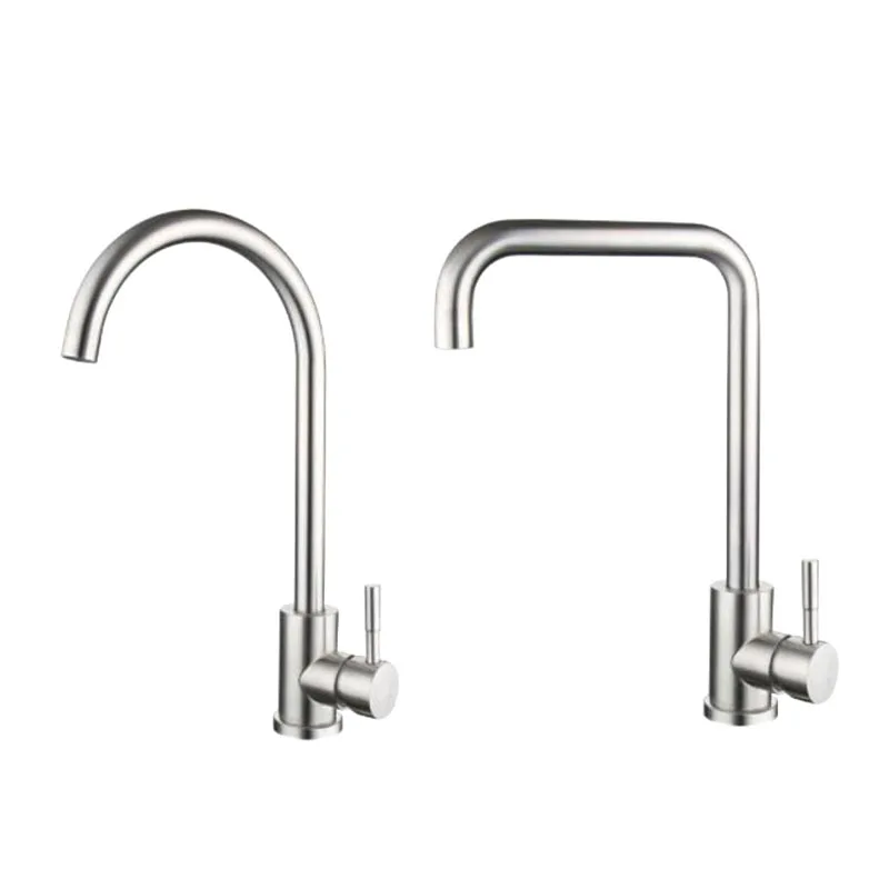 Mezclador de cocina de agua fría y caliente, cabezal de grifo de fregadero, rociador de acero inoxidable 304, caño de un solo orificio, grifo de agua cepillado con rotación de 360 q1 - imagen 2