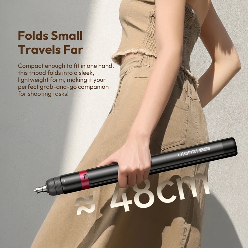Ulanzi AT-05 Trípode plegable con soporte de luz resistente de 2M con soporte universal de 1/4" para fotografía, luces de vídeo, cámaras, vivo - imagen 2