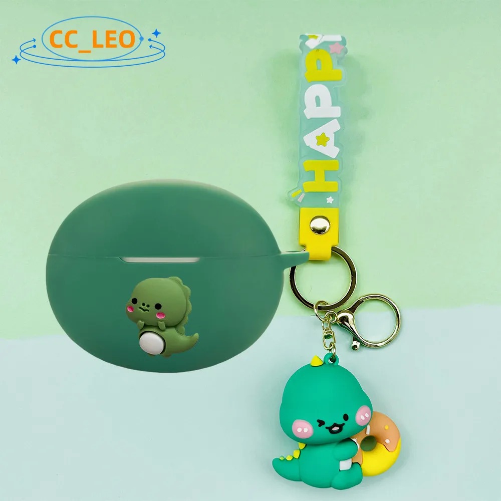 Para OnePlus Buds 4 funda de silicona suave dibujos animados dinosaurio Piggy lindo OnePlus Buds 4 funda protectora a prueba de golpes - imagen 4