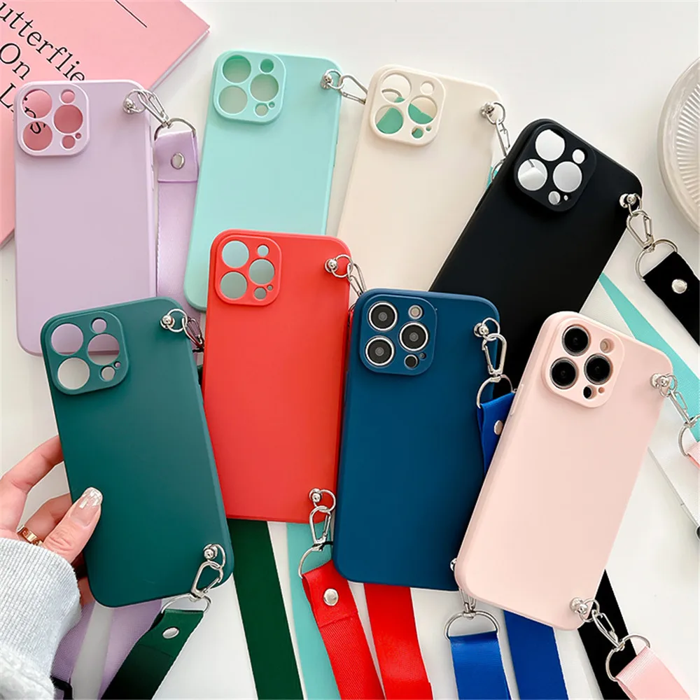 Funda de silicona con cordón para Xiaomi Redmi Note 10 Pro, carcasa con collar cruzado para Xiaomi Redmi Note 10S 9S 8 Pro 8T 10A 10C 9A 9C - imagen 2