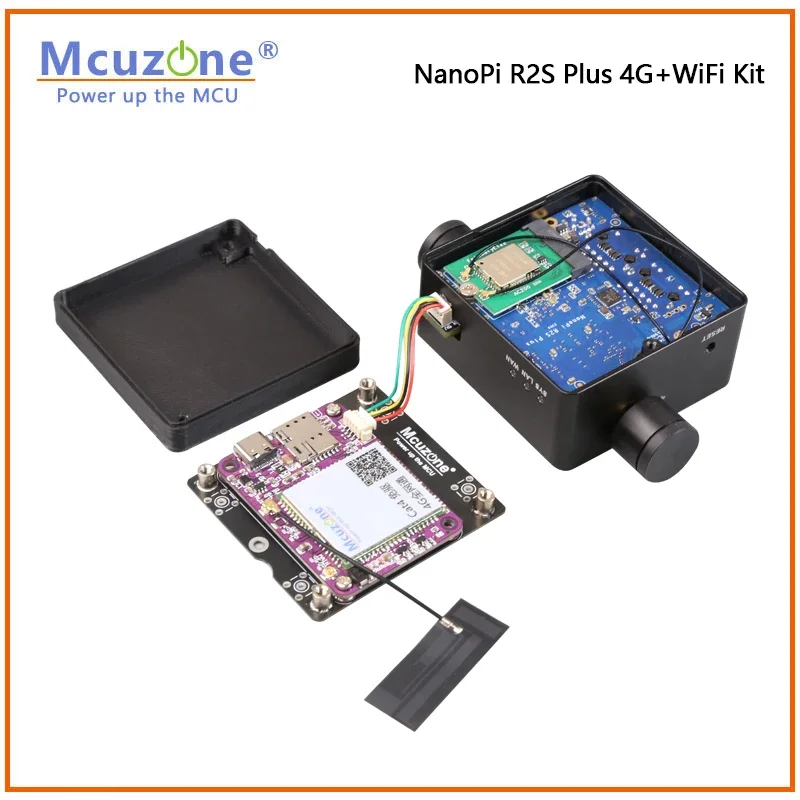 Kit NanoPi R2S Plus 4G y WiFi, RK3328 openwrt Ubuntu 1GB DDR y 32G eMMC - imagen 5