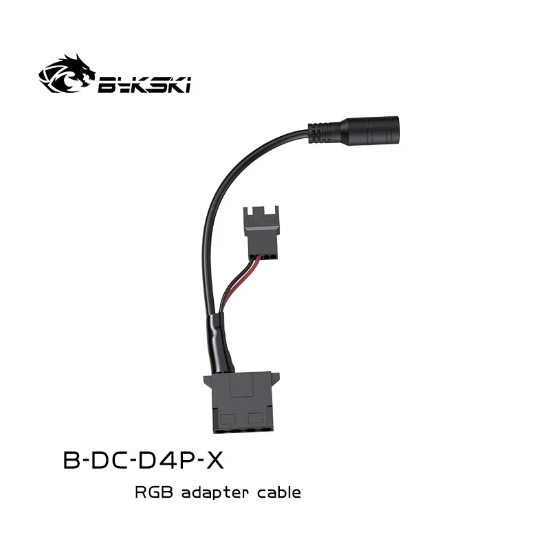 Cable adaptador de PC Bykski, puerto 4D grande a conector CC o bomba de agua de 12V/interfaz de fuente de alimentación del ventilador B-DC-D4P-X - imagen 2