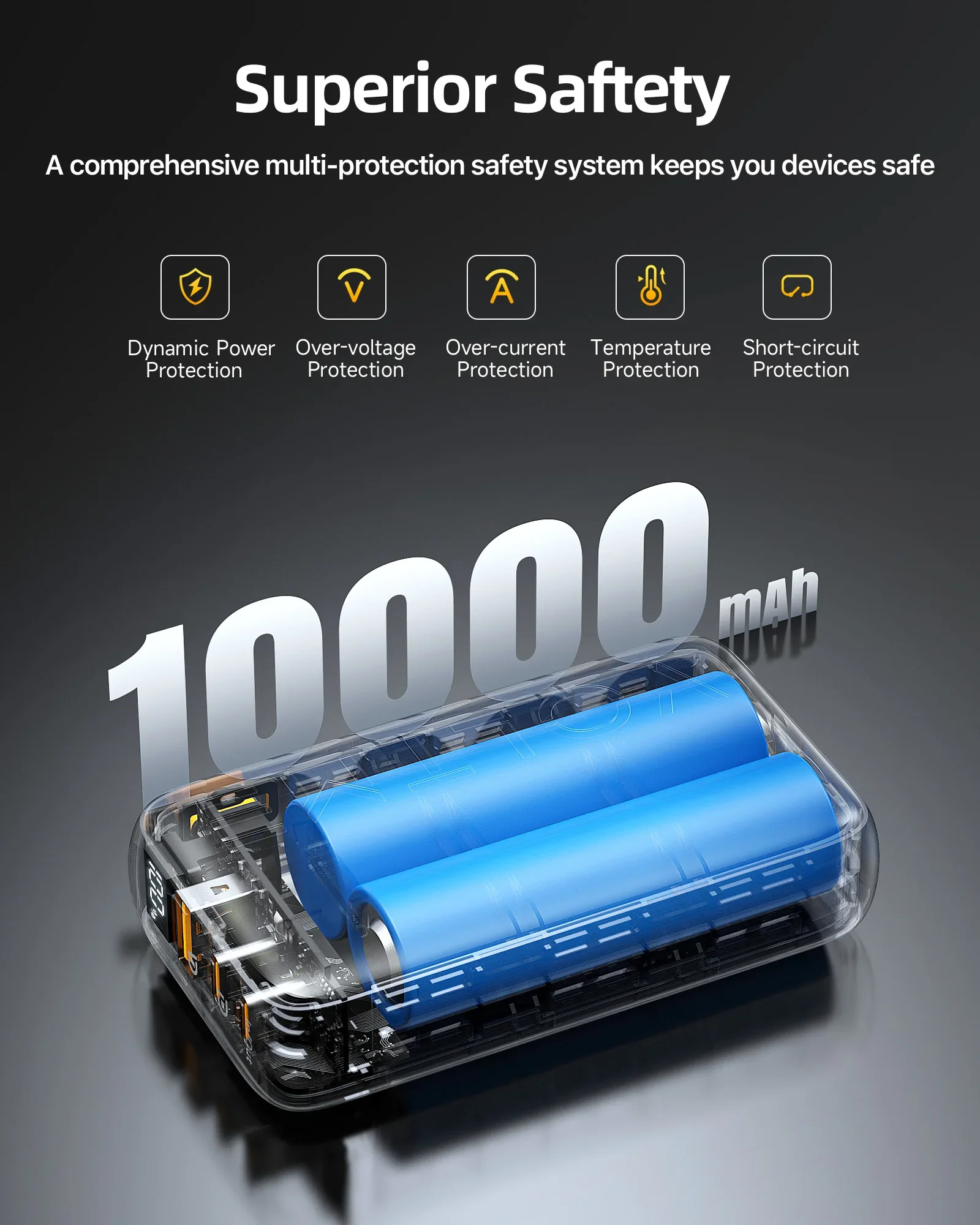 Voltme power bank Hypercore 10000mAh, cargador portátil, 35W PD, carga rápida, paquete de batería, para 15 Pro Max/iPad Pro/Samsung S24 - imagen 4