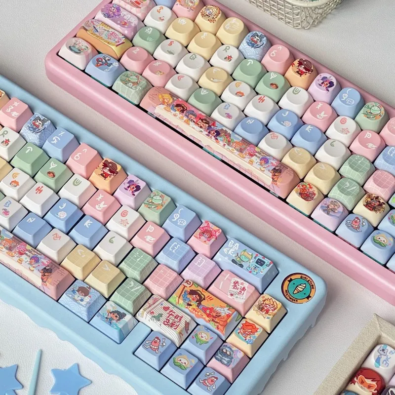 Más de 130 teclas, teclas de Anime, teclas OW, teclas de juego Chreey PBT, bonitas teclas para teclado mecánico Made68 Mad68 Wooting 60 - imagen 2