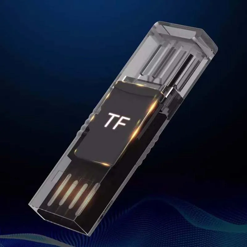 Lector de tarjetas USB tipo C de doble puerto USB C Micro SD TF visor de tarjetas adaptador de transferencia de datos para teléfono móvil tableta ordenador portátil PC - imagen 2