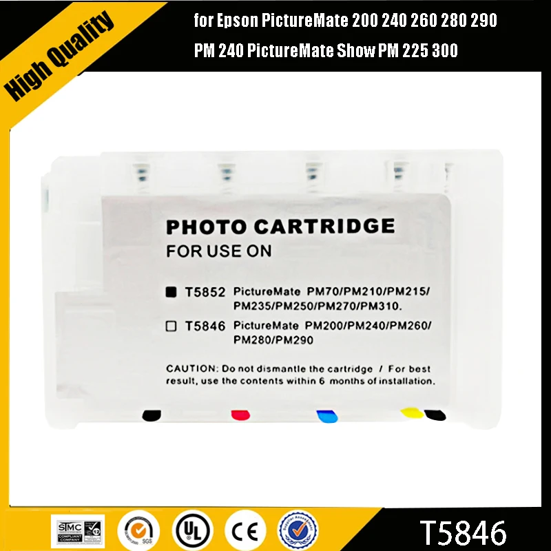 Einkshop-cartucho de tinta recargable para impresora Epson, T5846, PictureMate, PM280, PM200, PM240, PM290, PM225