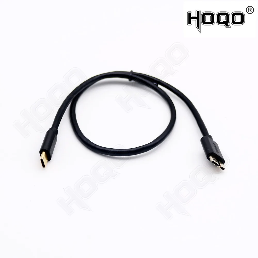 USB 3,1 tipo C a USB Micro B macho enchufe cable chapado en oro HDD caja conector de sincronización de datos Cable USB C a Micro B cable 0,5 m - imagen 2