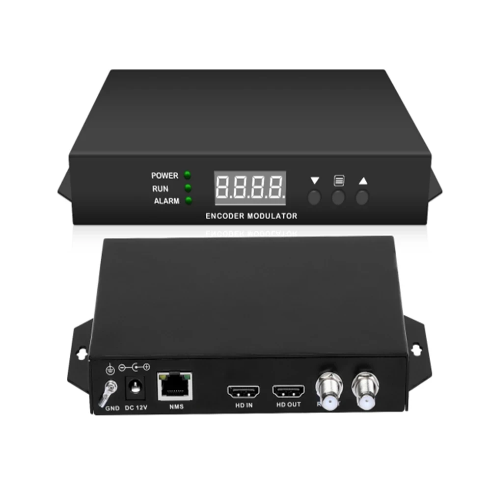 Modulador codificador MPEG-2 HD/AV CVBS a RF DVB-T Dvb c ISDBT CATV TV equipo frontal HD MI a rf