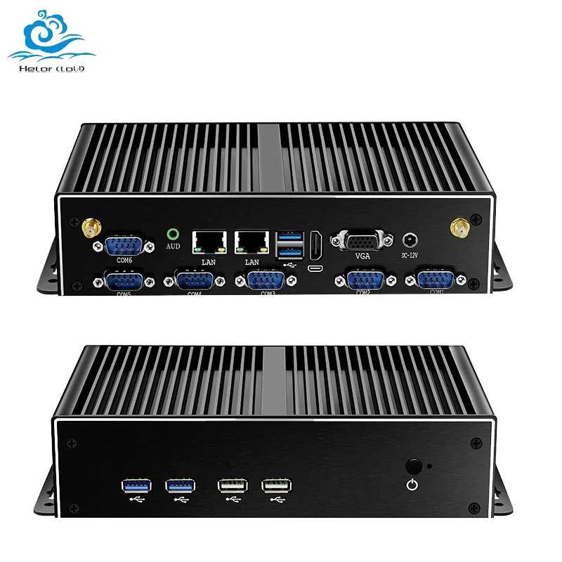 Intel Core i7-5500U i5-4200U Mini PC Barebone Kit compatible con computadora Linux Pfsense con 2xLAN 4xUSB3.0 2xUSB2.0 Windows10Pro Ready